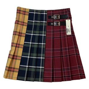 New NWT No Boundaries Junior's Pleated Plaid Skirt - Multicolor - Size XS (1)